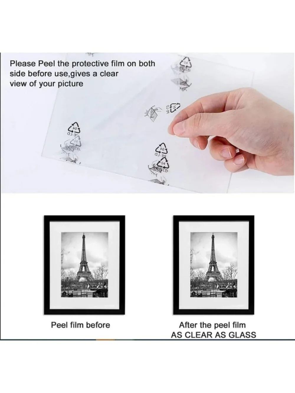 Set of 5 Black Picture Frames 11x14 & 8x10 with Mat for Wall Gallery Display